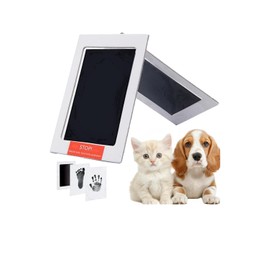 YFFSFDC Paw Stamp Kit, Set of 2, No Dirt, No Direct Contact Paw Stamping Kit, Repeat, Pet Cat Dog Limbs Keepsake Keepsake Record Growth and 4 Imprint Cards Included (Black)