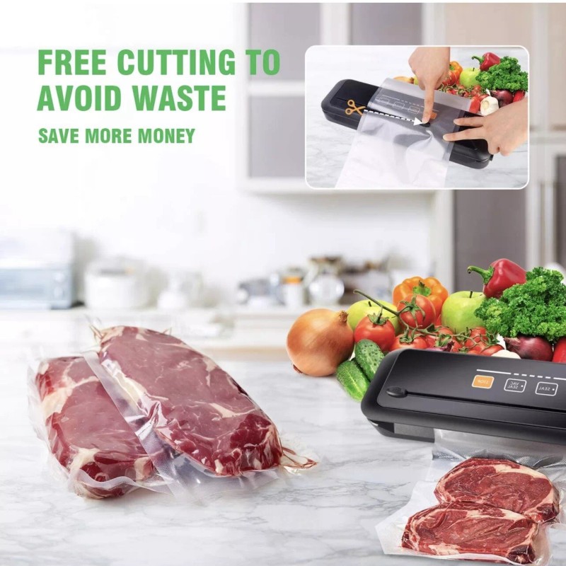 Koios VS-6621 Black Corded Moist/Dry Automatic Food Vacuum Sealer Machine