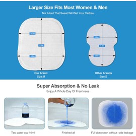 Almohadillas de sudor para axilas más grandes, 80 paquetes de almohadillas para sudar axilas de alta calidad para hombres y mujeres, protectores de axilas cómodos sin sabor, no visibles, protección de axilas sin sudor