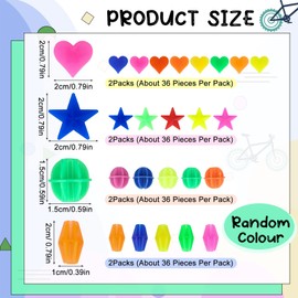 HOCUCHELAND Pack of 288 Colourful Bicycle Spokes Beads, Bicycle Spokes Decoration, Children, Bicycle Accessories, Bicycle Spoke Clips, Suitable for Most Bicycle Types