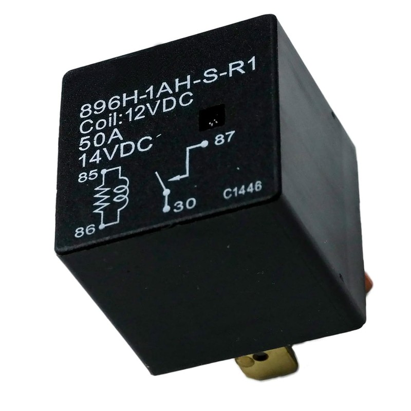 2 Pcs Automotive Relay 896H-1AH-S-R1, 12VDC Coil, 50A 14VDC