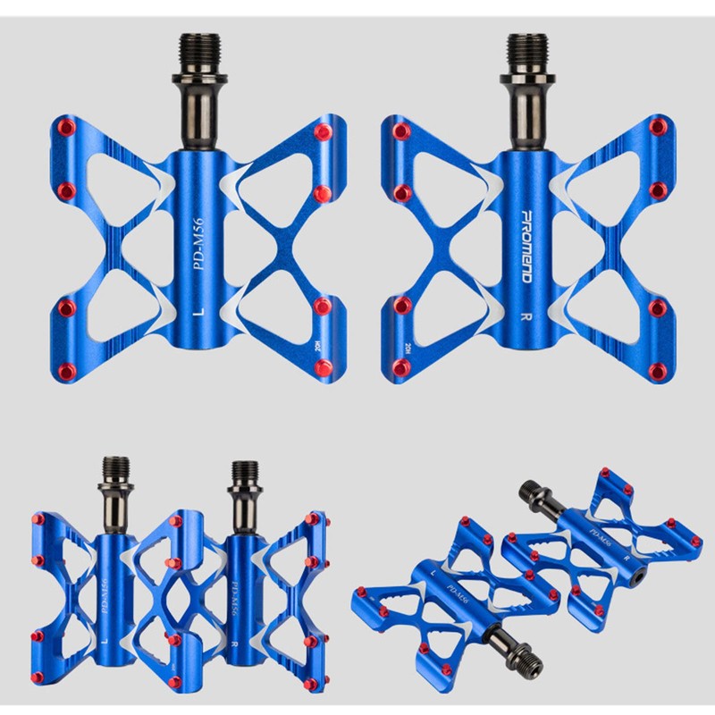 PLATTBK Bike Pedals 9/16" Aluminum Alloy 3 Bearing Non-Slip Lightweight