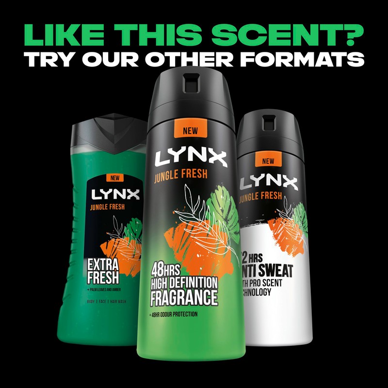 Lynx Jungle Fresh 3-in-1 Body Wash 225 ml