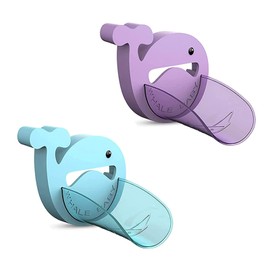 DOYUKY Pack of 2 Tap Extension for Children, Sink Handle Extender, Children's Tap Extender, for Toddlers, Hand Wash, Tap Extender Bathroom Kitchen (Blue/Purple)