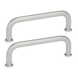 Ganter Standard Elements/Stainless Steel Handles – GN 425 Diameter: 10 mm Stainless Steel Matte Blasted | Pack of 1, Silver, GN 425-NI-10-100-GS