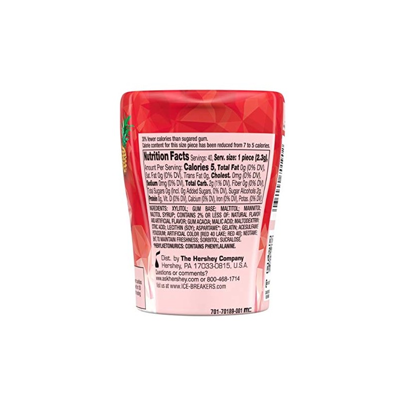 ALL NEW FLAVOR! Fruit Punch Ice Breakers Ice Cubes, 40