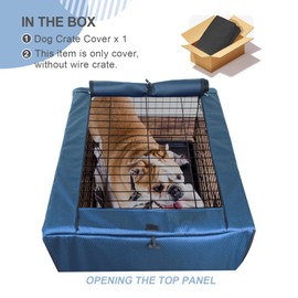 Explore Land Dog Crate Cover for 42 Inches Wire Cage, Heavy-Duty Lattice Pet