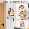 DRMFLE DIY Wooden Key Holder, Key Hooks with 6 Hooks