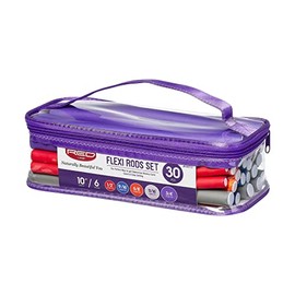 Red by Kiss 30 PCS Flexi Rods, Flexible Curling Rods, Twist Foam Hair Rollers, No Heat Hair Curlers 10" Sets