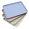 4PCS 4 Colors Large Wheat Straw Tray Set, Unbreakable Lightweight