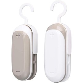 Mini Bag Sealer, 2 Packs Portable Heat Vacuum Sealers, Chip Bag Sealer with Cutter 2 in 1 Heat Sealer Food Sealer Bag Resealer Handheld with Hook for Plastic Bags Food Storage