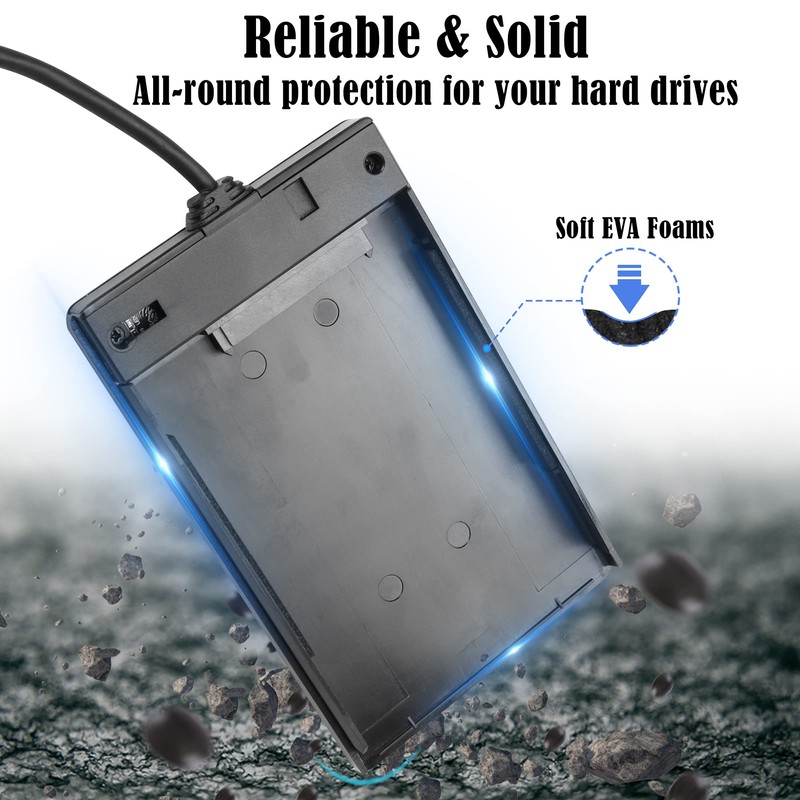 GINTOOYUN 2.5 Inch HDD SDD Enclosure USB 3.0 Ultraspeed External