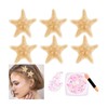Vovii Mermaid Costume Set - 6Pcs Starfish Hair Clips and 1Pcs Face Body Glitter for Women Girls, Seashell Hair Accessories for Mermaid Outfit Cosplay Beach Dress