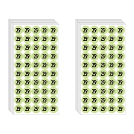 DUGUTUL 1000 pcs 25 Cent Color-Coded Price Stickers for Garage Sale and Flea Market, 3/4" Diameter - Bold Fonts, Clear Visibility, High Visibility, Easy Organization