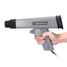 KKnoon 12V Professional Digital Display Inductive Timing Light Car Motorcycle Petrol Engine Ignition Timing Strobe Lamp Detector Car Motorcycle Detection Diagnostic Tool