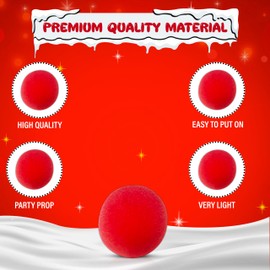 Vaulted Skulls & Co Clown Nose | Party Supplies & Decorations | Fun Accessories for All Ages | Great for Events & Parties (Foam - Red)