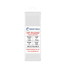 Smart Weld White WZ8 TIG Welding Tungsten Electrodes (.040 1/16 3/32 1/8 and Assorted Pack) - .040" x 10pk