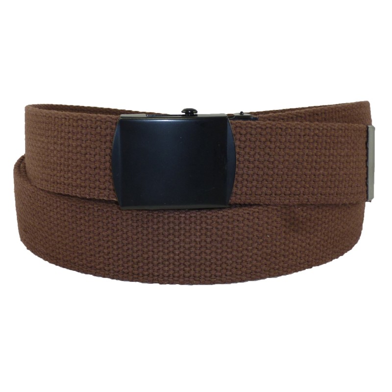 CTM® Fabric Big & Tall Adjustable Belt with Black Buckle,