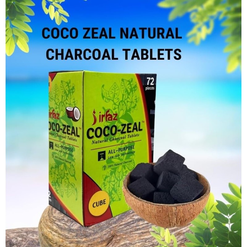 Natural Coconut Charcoals, Coal (72 Count)