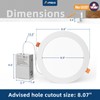 Amico 12 Pack 8 Inch 5CCT Ultra-Thin LED Recessed Ceiling