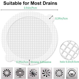 20 Hair Catcher Shower Drain Stickers, Hair Catcher for Shower Drain, Drain Hair Catcher Sticker, Shower Drain Sticker