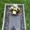 Kukooka Artificial Grave Flowers in Pots, Artificial Rose Lily Daisy
