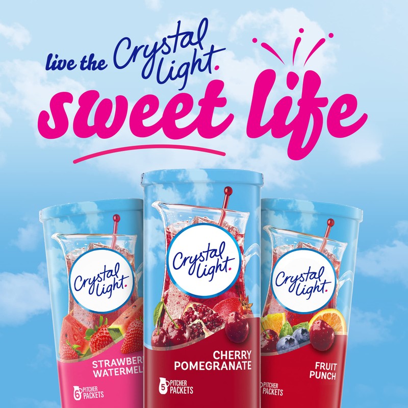 Crystal Light Sugar-Free Cherry Pomegranate Naturally Flavored Powdered Drink Mix