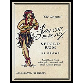 Sailor Jerry Rum 8x12 Inch Wall Decor Retro Tin Sign Travel