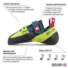 Ocun mens x ballet flat, Petrol grey.