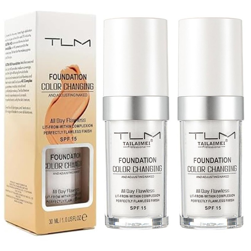 5PCS TLM Colour Changing Foundation Makeup Set Matte Liquid Full