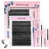 Mayhug Lash Extension Set, 80D Eyelash Extensions Set, 9-16 mm,