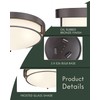 Cargifak 16 inch Flush Mount Ceiling Light, 3-Light Close to