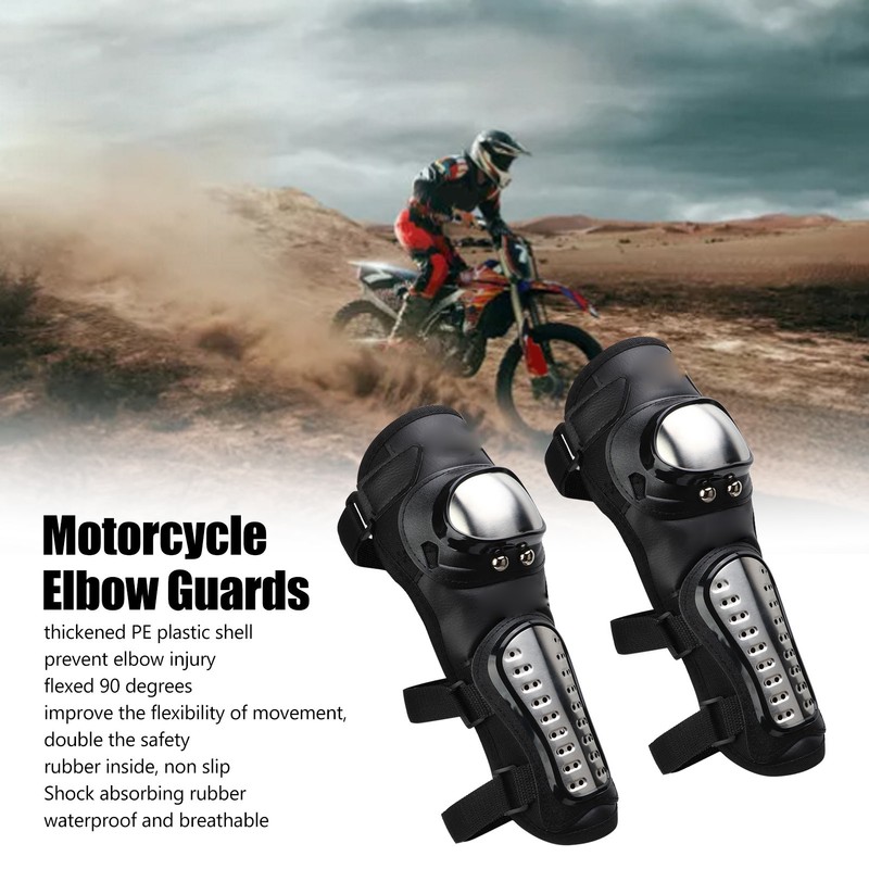 1 Pair Motorcycle Elbow Guards Adjustable 90 Degree Bend Prevent