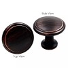 Hardware Direct 25 Pack Round Disk Knobs *Oil Rubbed Bronze*