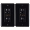 Faith 4.6A USB Outlet and 15A Decorator Tamper-Resistant Duplex Receptacle