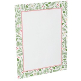 Bright Holly Border Stationary - 80 Count