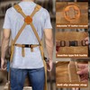 MIKI WELL Men's Waxed Canvas Woodworking Apron With Pockets Heavy