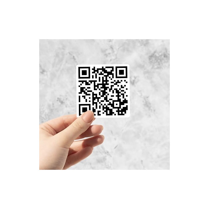 2 Rick Roll QR Code Vinyl Stickers Set - Prank