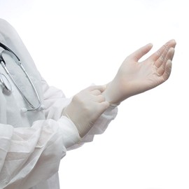 Dealmed Latex Exam Gloves, Non-Sterile, Professional Grade, Medium, 100 Count (Pack of 1)