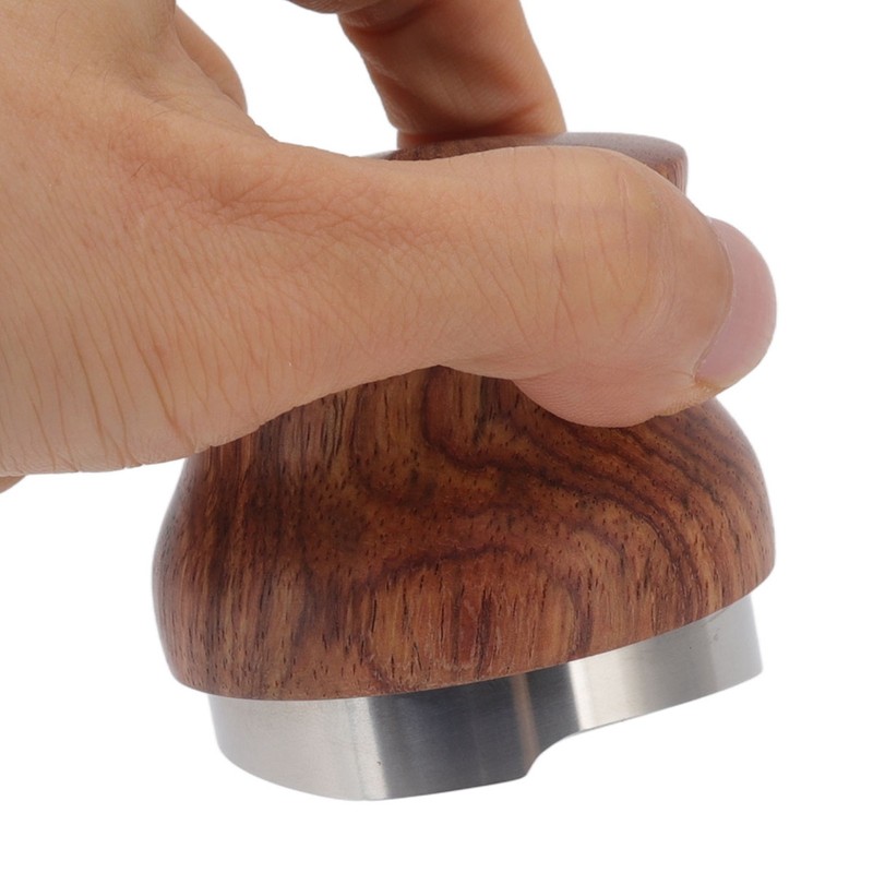 Coffee Distributor Stainless Steel Rosewood Coffee Tamper Leveler for Coffee