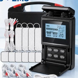 Electroestimulador Muscular Digital 4 Canales 60 Modos XKW para Alivio Dolor