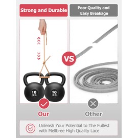 Mellbree Baseball Glove Repair Lace Kit, Leather Mitt Lace Kit with 2 Durable Laces and 4 Lacing Needles, Come with Portable Storage Box and Needle Bag