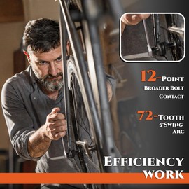 SUZUME SAE Ratcheting Wrench Set 12-Piece (1/4"-7/8") Chrome Vanadium Steel 15K+ Cycle Locked Gears Nickel Plated 72-Tooth 5° Swing with Organize for Bicycles Cars Motorcycle