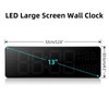 AnExer 13'' Digital Wall Clock Large Display, Big LED/Dual Alarm/Auto