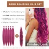 Deep Pink Braiding Hair Pre Stretched Knotless Braiding Hair for