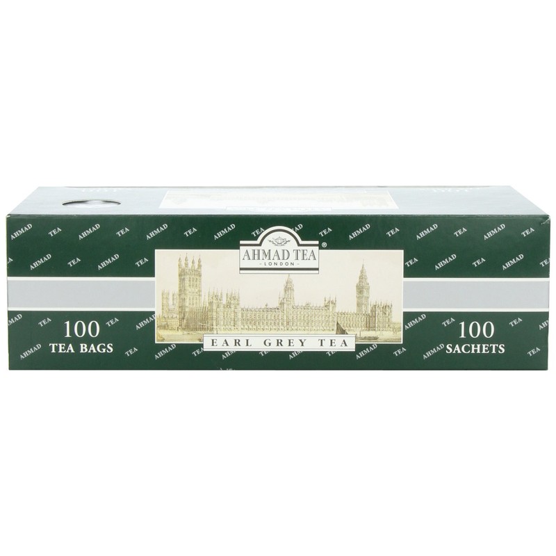 Ahmad Tea Earl Grey Tea, 100 Paper Enveloped Teabags (Pack
