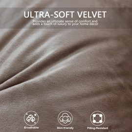 Set of 4 Velvet Throw Pillow Covers, Soft Square Home Decorative Cushion Cases Cozy Cushion Covers for Couch Sofa Car Bedroom Living Room Home Patio Indoors Outdoors Style Home Decor 45 x 45 cm