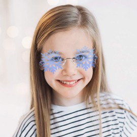 SOIMISS Christmas Glasses Party Glasses Snowflakes Sunglasses Glasses Novelty Costume Accessories Christmas New Year Glasses Photo Props