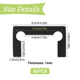 UFURMATE Gasket Replacement Kit for Hinges, 40Pcs Shower Doors Hinge Gaskets Black Anti-Slip Gasket Pad for Glass Door Hinge
