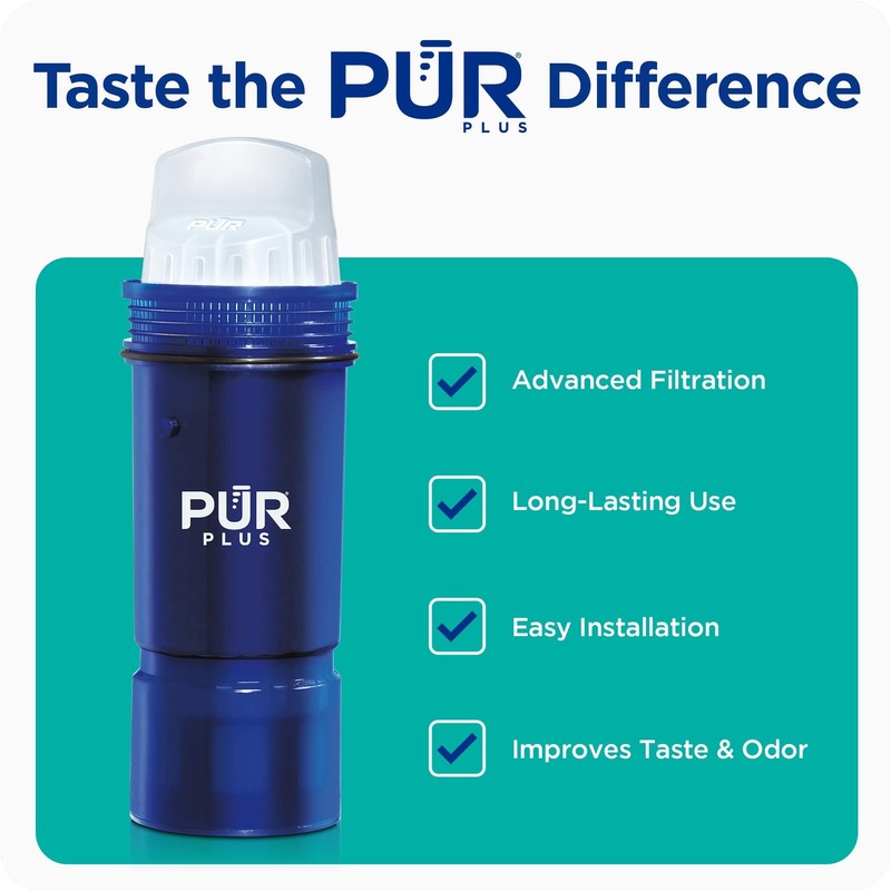 PUR PLUS Lead Reducing Water Pitcher and Dispenser Replacement Filter,
